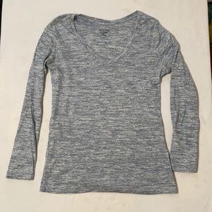 Merona Heather Blue Long Sleeve T-shirt